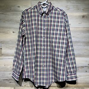 Brooks Brothers Regent Button Down Shirt Multicolor Plaid Men’s MED Non-Iron EUC